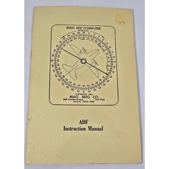 Vintage Mag MFG Co Mag ADF Computer Scale Manual Flight Calculator Manual 1962 - Picture 2 of 4